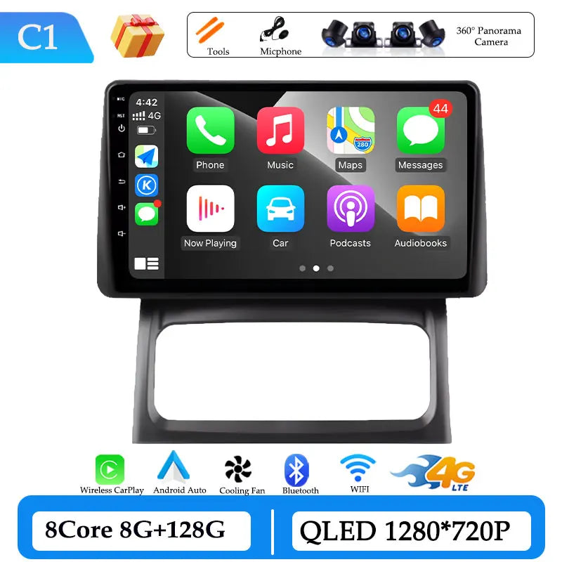 Android Car Stereo for Renault Clio 2 BB CB (2001–2012) — Wireless CarPlay, GPS, DSP, WiFi