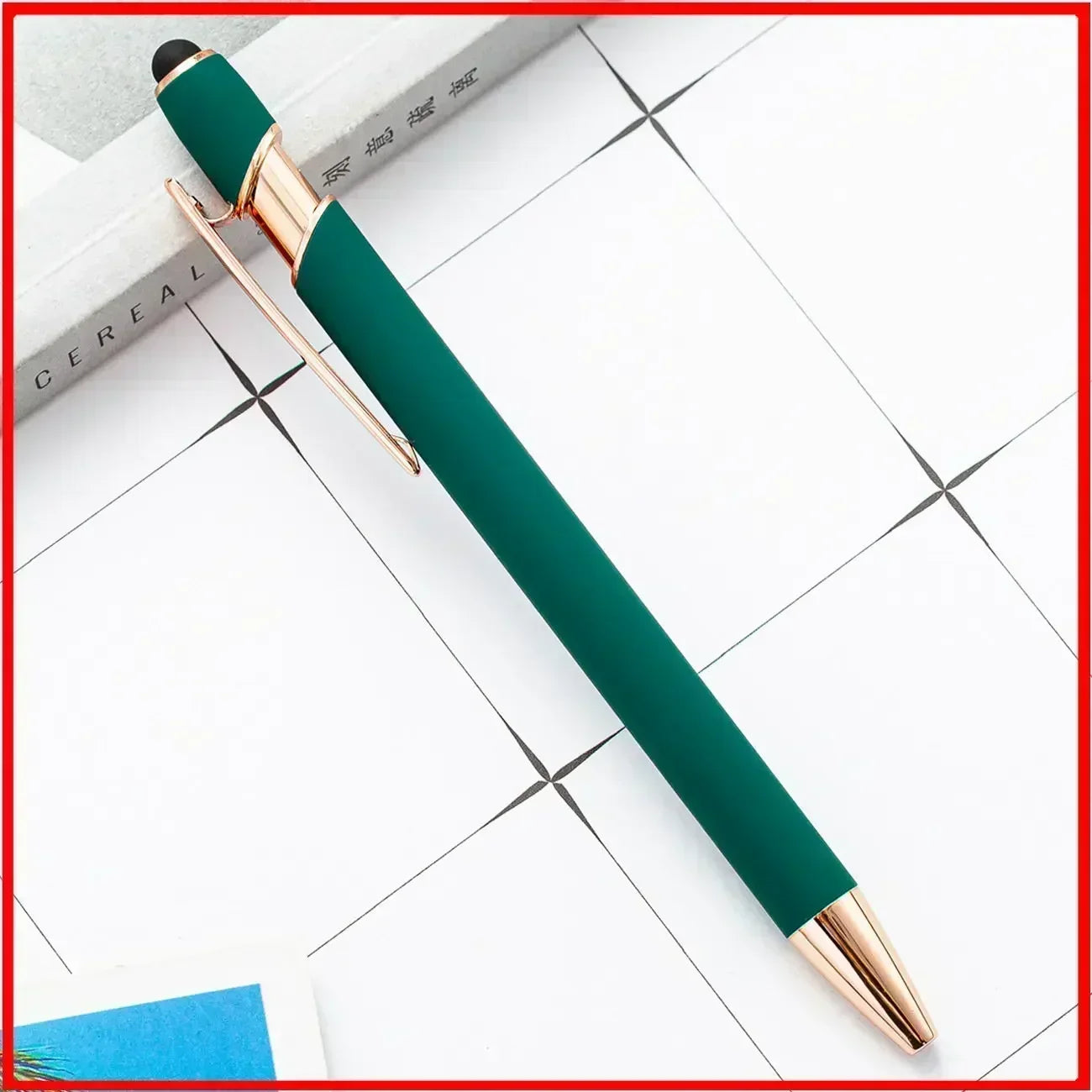 20-200 Pcs Custom Logo Metal Ballpoint Pen Text Engraving Touch Screen Advertising Pen Office School Private Customization Gift
