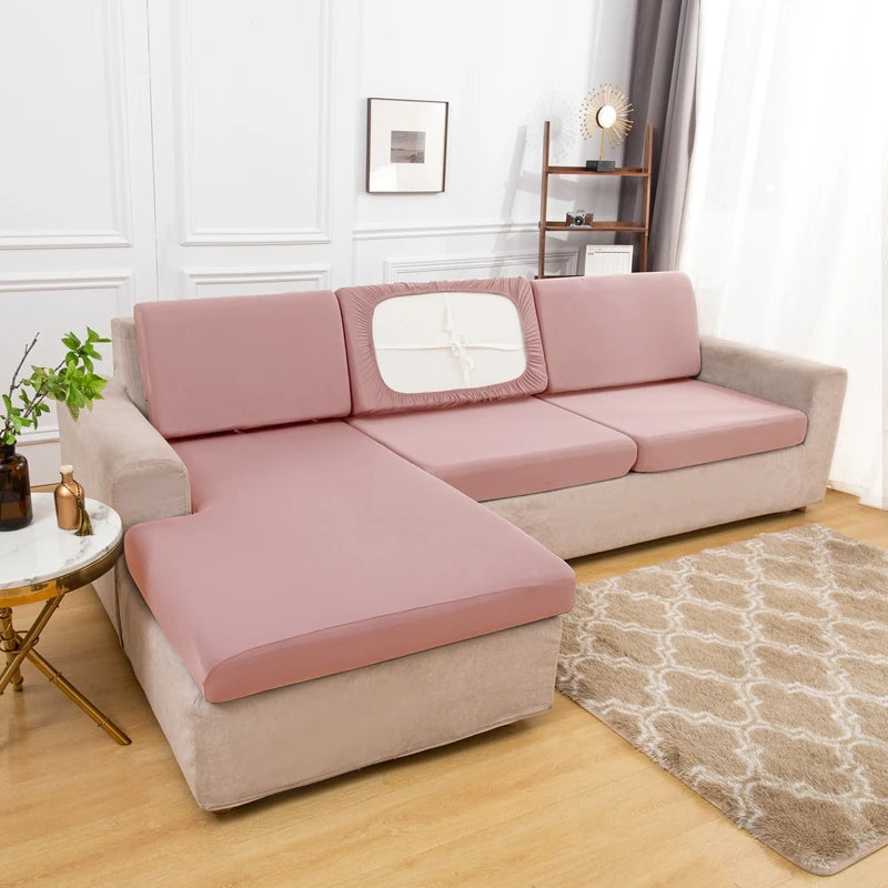Summer Silk Spandex Seat  Sofa Cushion Cover Pad Protect 2026 Living Room Couch Slipcover 1 2 3 4 Seater Sofa Seat Covers