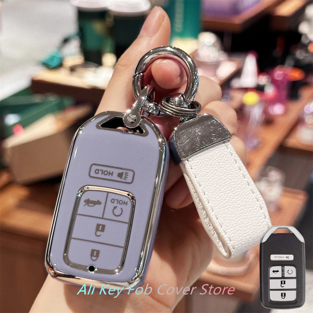 for Toyota Key Fob Cover Keychain For Honda Accord Civic Cr-V Hr-V Fit Odyssey Jed Crosstour Crider Accessories