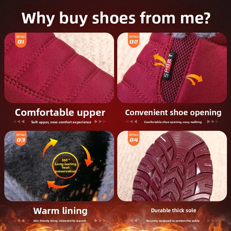 Women's Plush Platform Snow Boots - Warm Lined Ankle Boots - photo 6