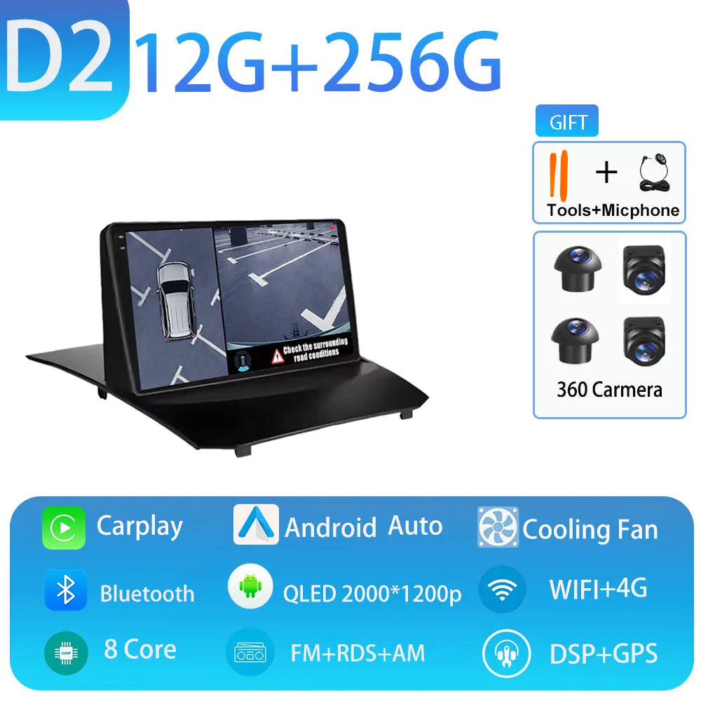 Car Stereo with Apple CarPlay & Android Auto, Compatible with Ford Fiesta Mk6