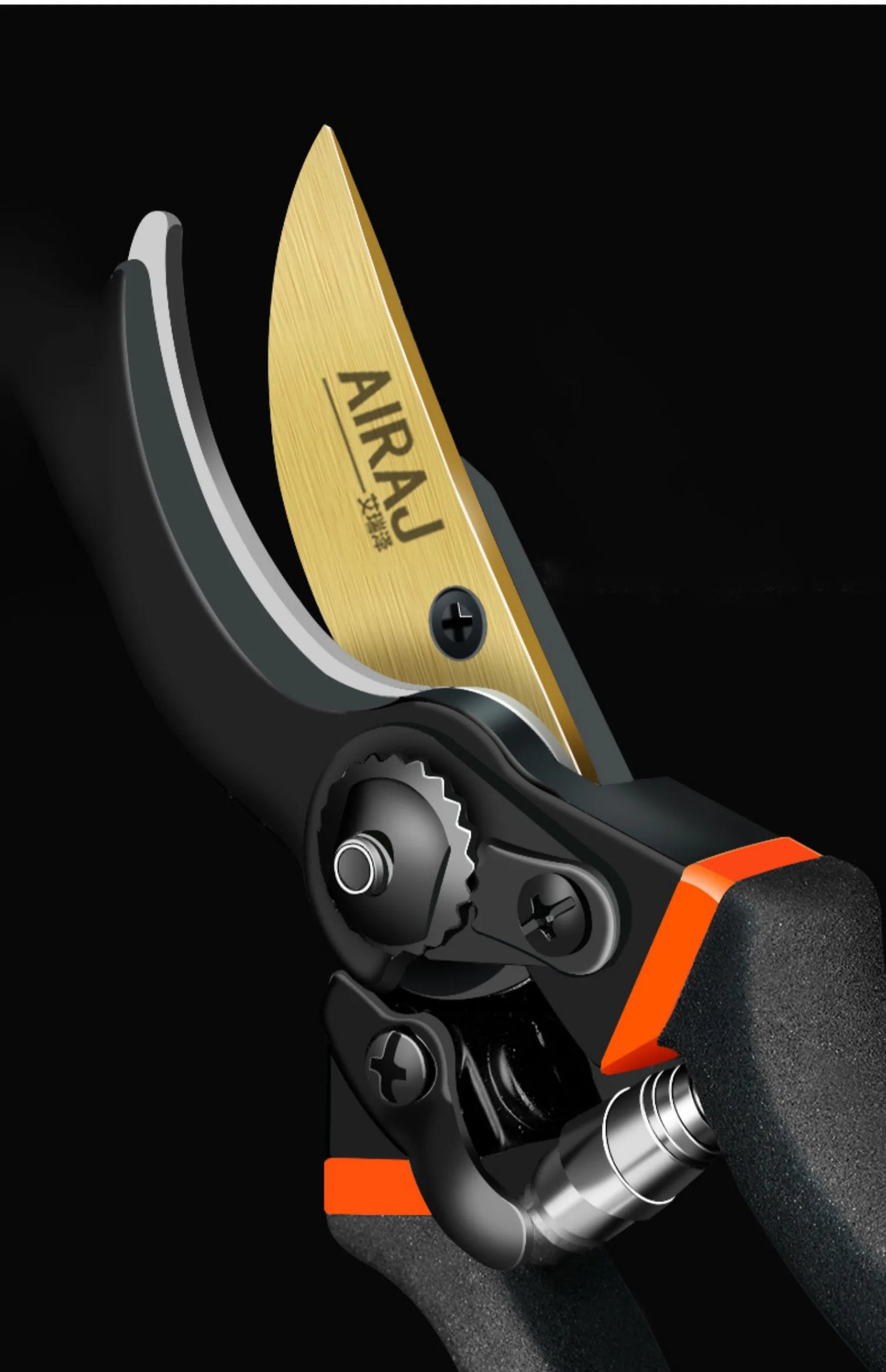 AIRAJ 8.5" Pruner Shears SK5 Blade – Bypass Pruning Scissors for Bonsai, Fruit Trees & Flowers