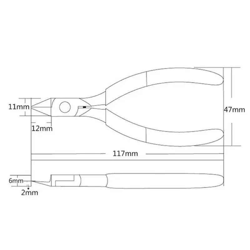 Carbon Steel Precision Cutter Pliers Professional Sharp Nipper Diagonal Snips for Model Assembly Home Use Cutting Tools