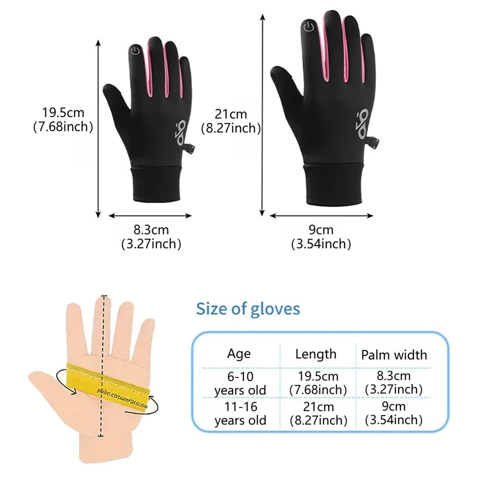 Kids Touchscreen Winter Gloves - Anti-Slip Fleece Sports Gloves - photo 6