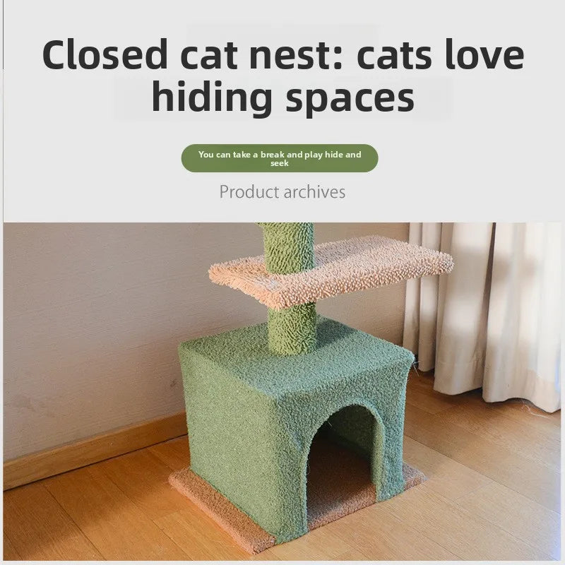 Winter Cactus cat tree, cat climbing frame, cat climbing pole, cat jumping platform, cat tower, pet toys, pet climbing frame