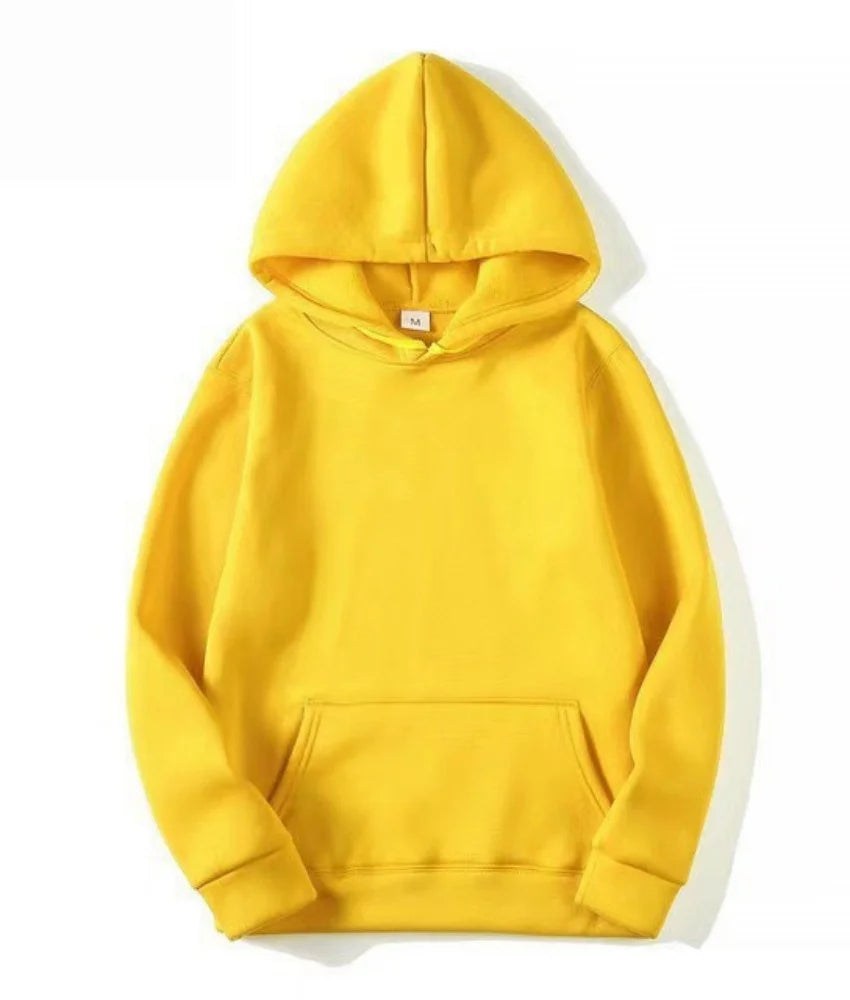 Plain fleece pullover hoodie - view 5