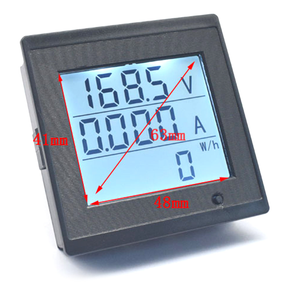 DC 6-200V 20A Voltage Current Meter LCD Digital Display Power Consumption Impedance Multi-Function Meter Tester Tools With Alarm
