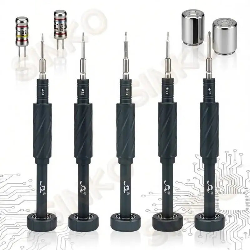 S2 Steel Precision Screwdriver Aluminum Alloy Non Slip Handle Magnetic Tip 360 Noise Reduction Bearing for iPhone Samsung Repair