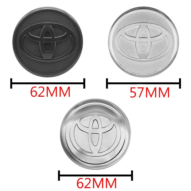 4Pcs 62mm 57mm Car Wheel Center Hub Caps Cover Badge Accessories For Toyota Prado Yaris Hilux Verso Fortuner Supra Corolla Camry