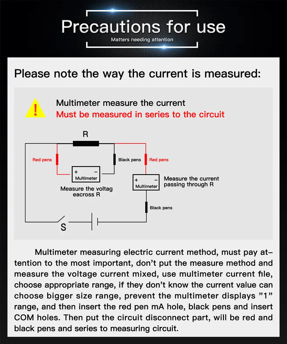 Digital MultimeterAC/DC Current Voltage Resistance Meter Meter Electrician LCD Backlight Ohm Square Wave Test tools ANENG SZ308