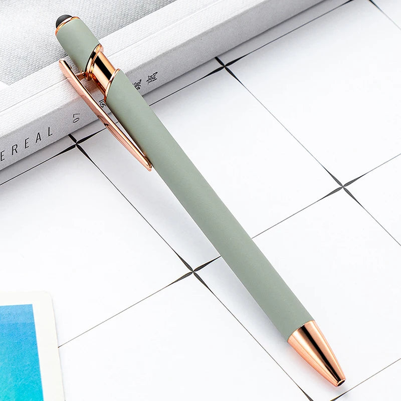 20-200 Pens Wholesale Metal Ballpoint Pen Touch Screen Pen Office School Advertising Pen Custom Logo Text Laser Engraving