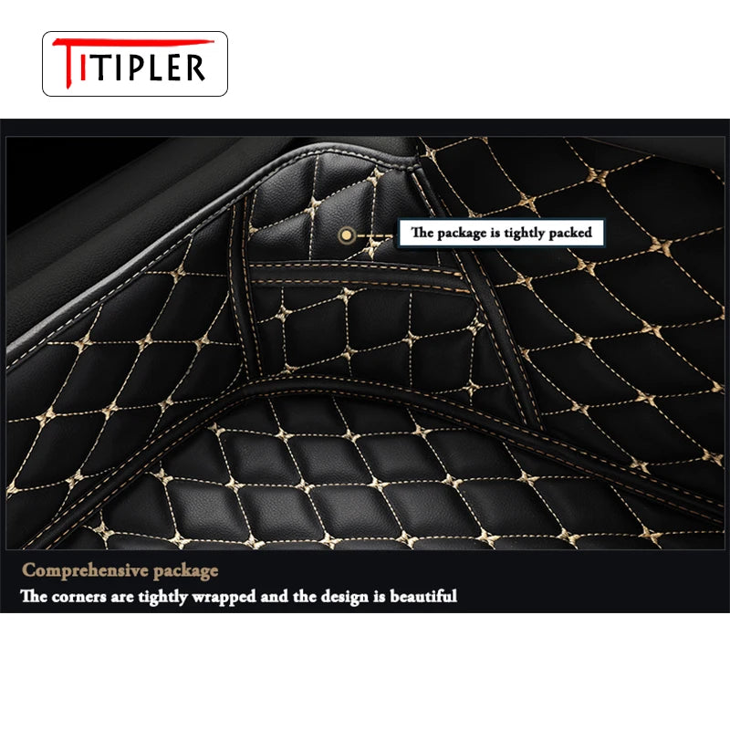 Custom-Fit Leather Car Floor Mats for Ford F-150 2009–2023 (Full Set)