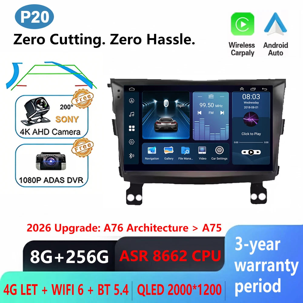 Android 16 Carplay Auto Car Radio For SsangYong Tivoli 2015 - 2022 Multimedia Player Auto Radio GPS Navigation TV Head Unit