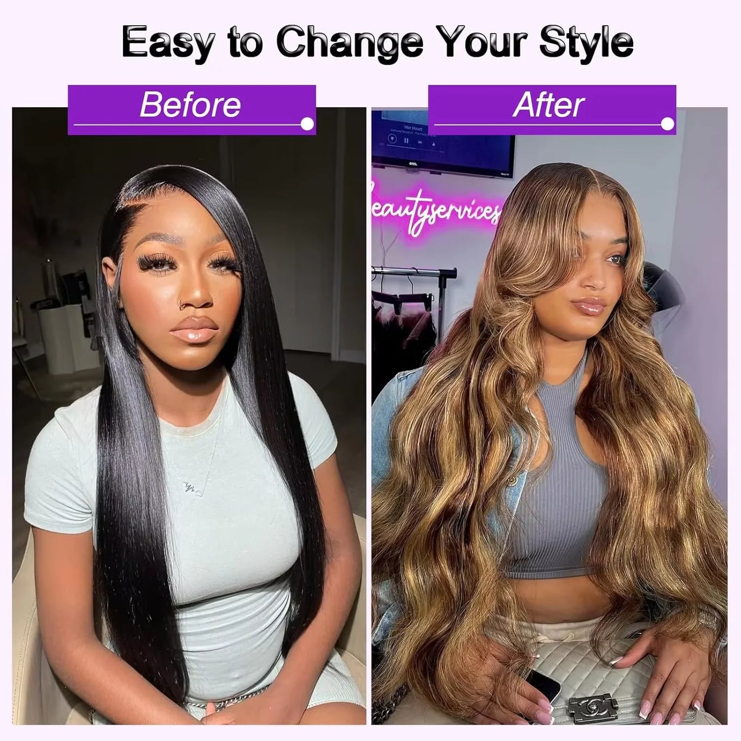 38 40 Inch Highlight Ombre Body Wave Bundles Real Human Hair Colored P4/27 Honey Blonde Brazilian Raw Hair Bundles Extensions