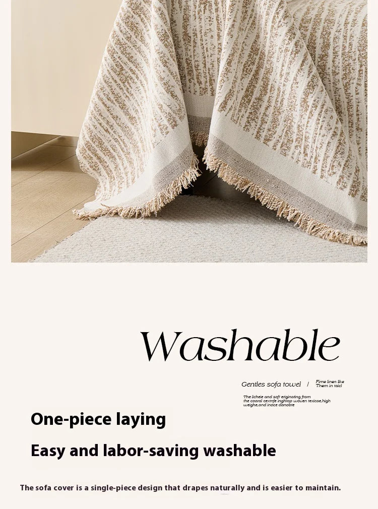 Luxury Sofa Cover L-Shaped Couches Chenille Reversible Stretchable Sofa Protector Slipcover Non-Slip All-Season Couch Blanket
