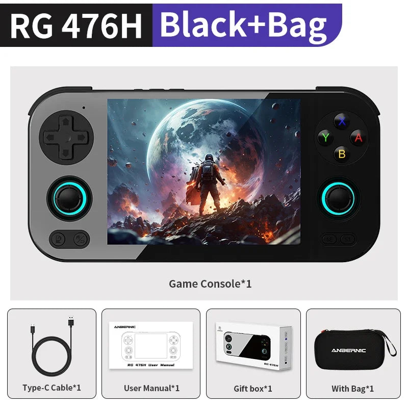 ANBERNIC RG 476H Android Handheld Game Console 4.7"HD Multi-touch Full Screen Hall Triggers Wifi PS2 Retro Video Games  RG476H