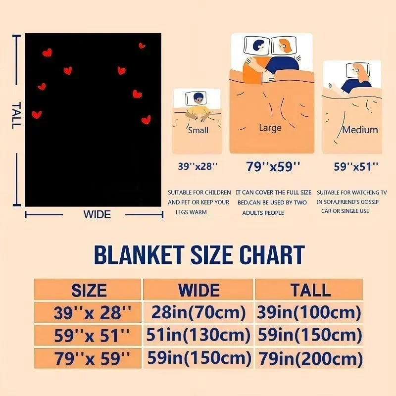 Fish Pattern Flannel Throw Blanket