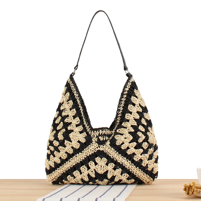 Women's Retro Woven Handbag - Lightweight Commuter Shoulder Bag - photo 6