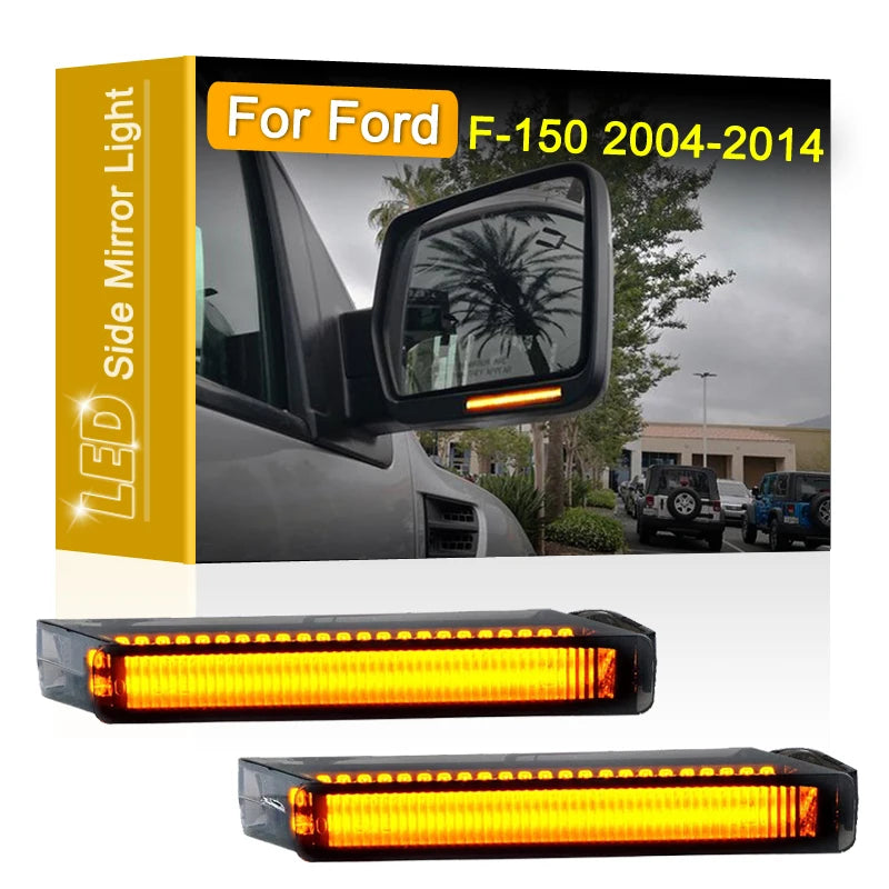 LED Under-Mirror Turn Signal Lights for Ford F-150 2004–2014 (2-Pack)