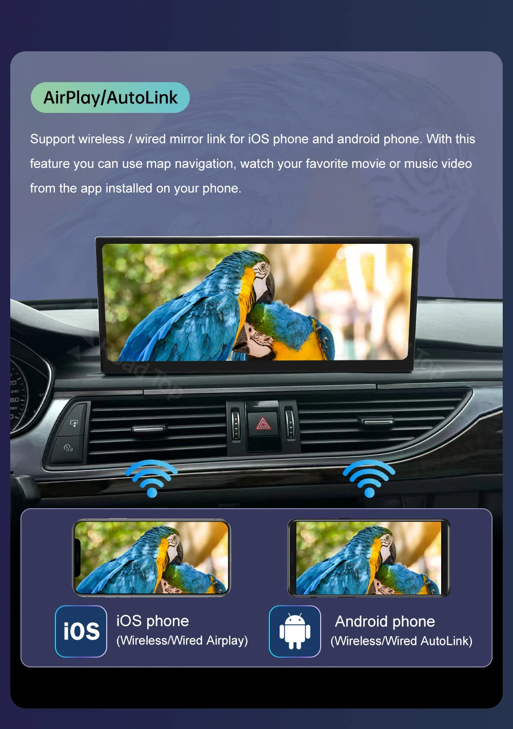 Road Top 12.3" Linux Screen For Audi A6 C6 A7 C7 2026-2026 with Wireless CarPlay Android Auto Airplay Car Radio Player