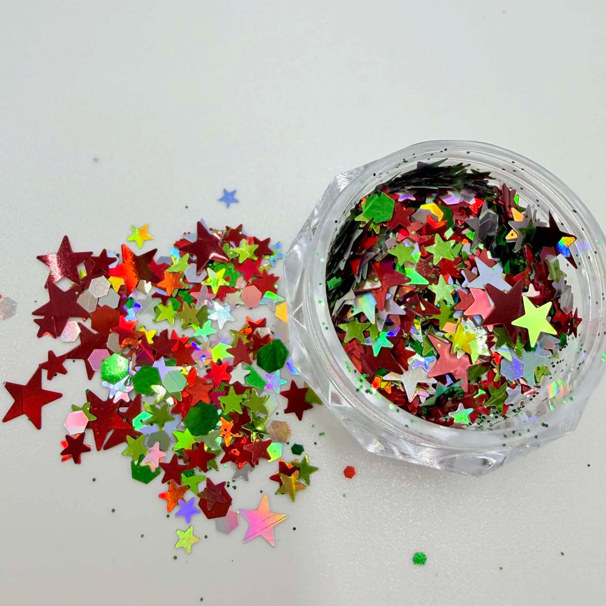 Christmas Nail Art Glitter Sequins Charms Mixed Snowflake Star Tree Confetti Holographic Paillette Flakes Xmas Nail Decoration