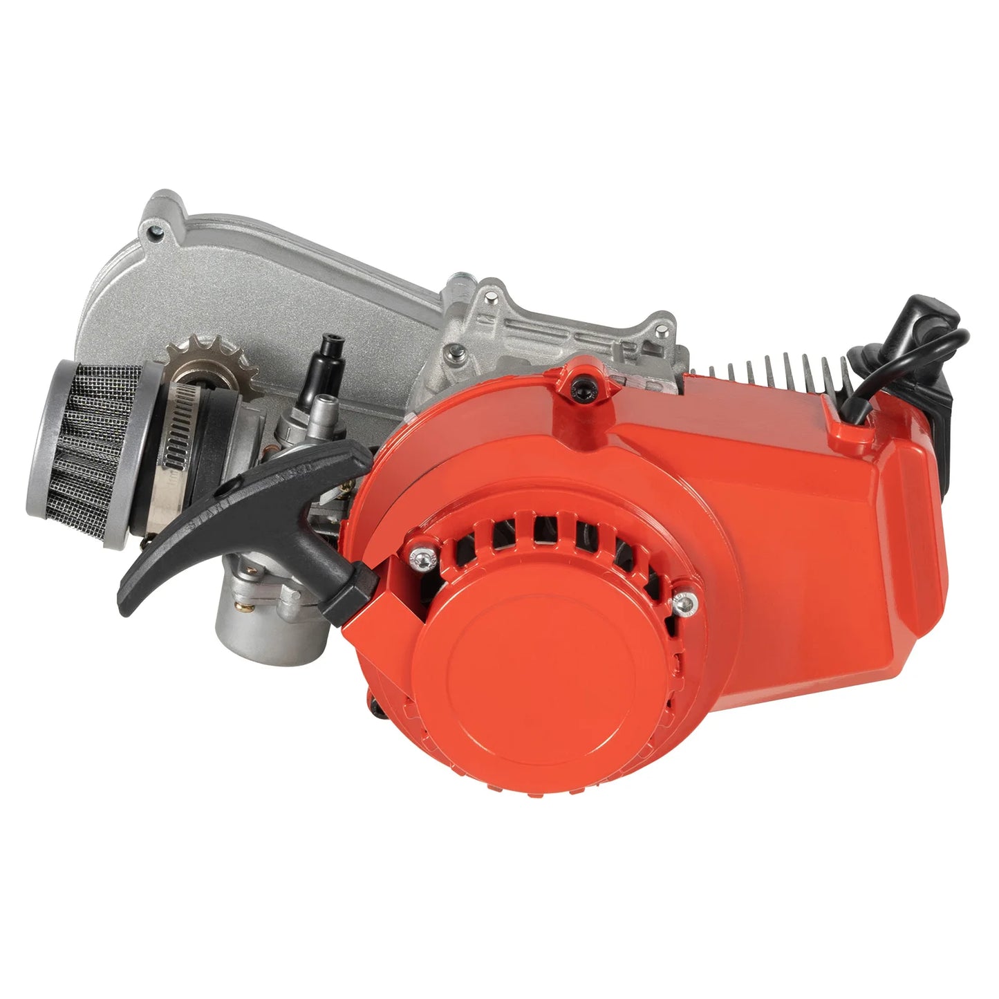 49CC 2-Stroke Gas Engine,  Air-Cooled Pull Start Motor with Gearbox & Air Filter for Mini Dirt Bike, ATV, Pocket Bike, Quad