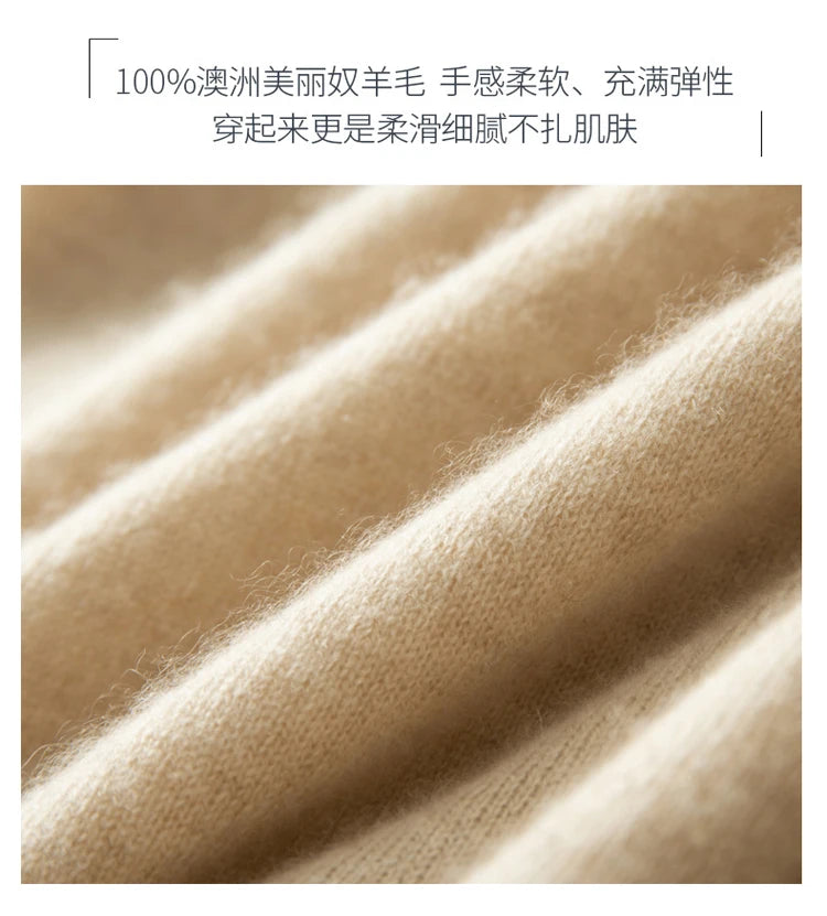 Women's Merino Wool Mock Neck Sweater