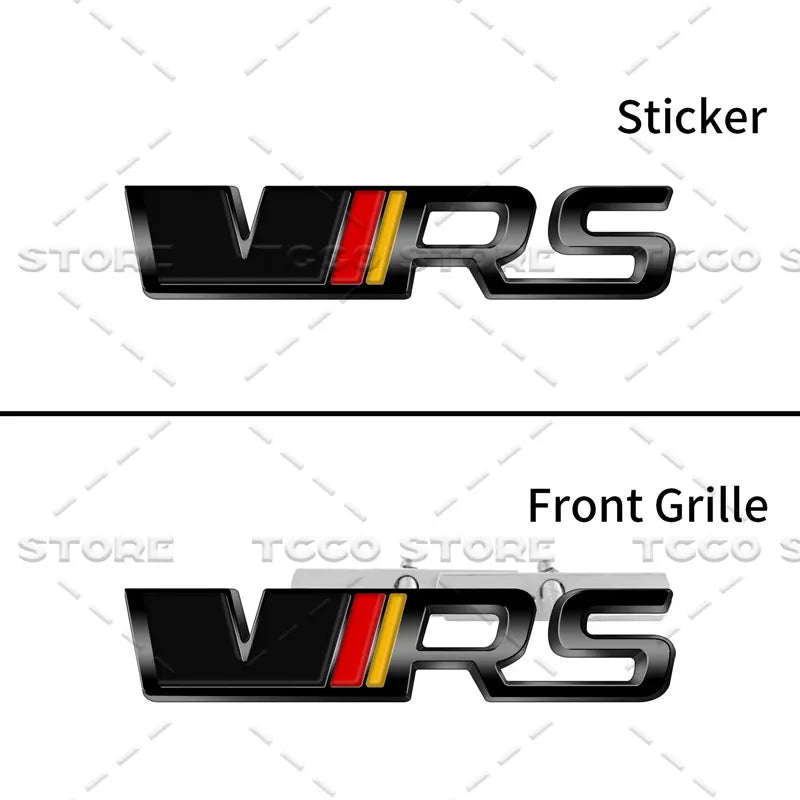 3D Chrome Metal Car Styling VRS Logo Front Grille Emblem Sticker For Skoda Octavia Fabia Rapid Superb Kodiaq Rear Trunk Decor