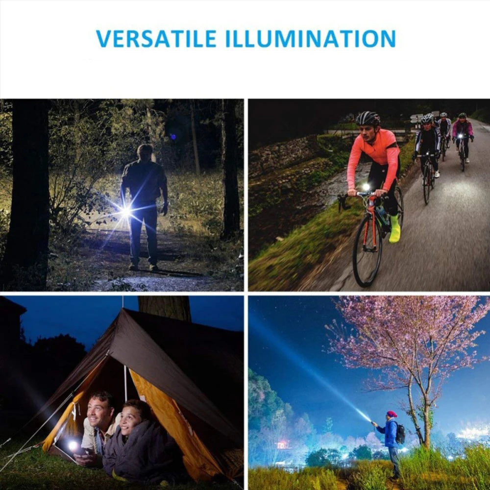 USB Rechargeable 30W High Power LED Flashlight Waterproof 5 Modes Tactical Torch Super Long Shot for Outdoor Camping