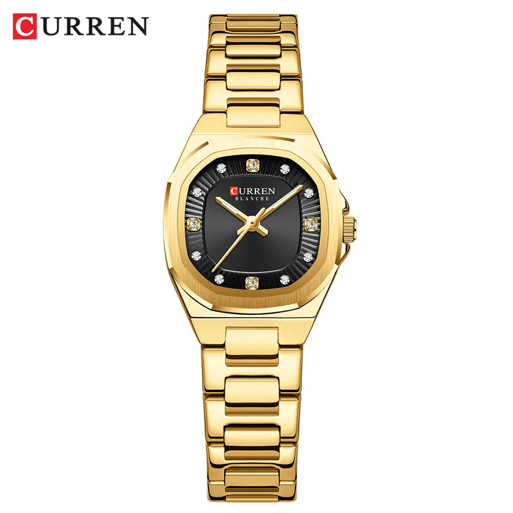 CURREN Women's Waterproof Quartz Green Minimalist Watch 9104