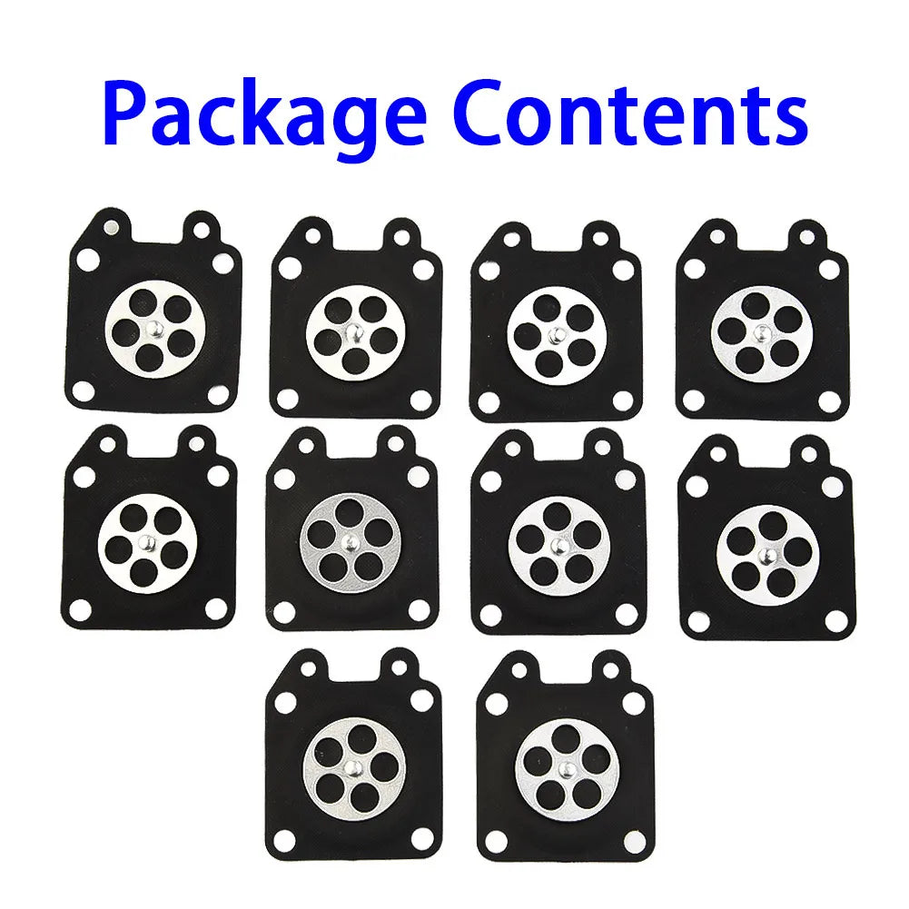 10PCS Gasket & Diaphragm For Walbro 95-526 95-526-9 95-526-9-8 Chainsaw Repair Kit Chainsaw Carburetor Metering Diaphragm