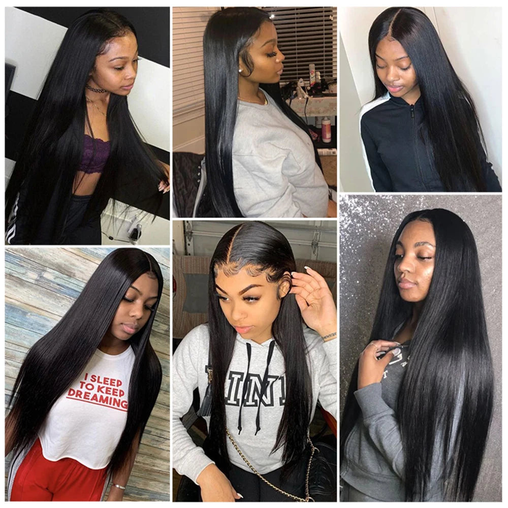 32 Inch 18A Bone Straight Human Hair Bundles 3/4 Bundles Hair 100% Raw Human Hair Bundles Deal Brazilian Virgin Hair Extensions