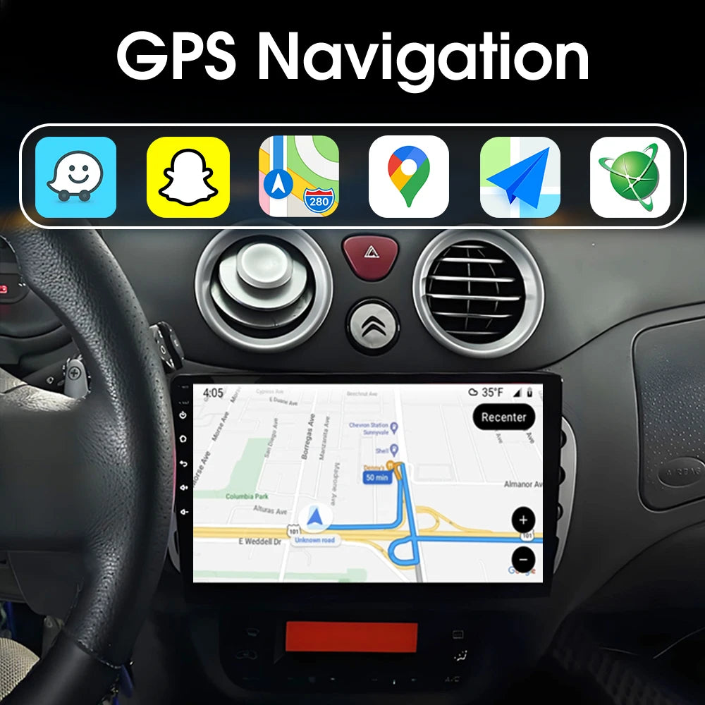 For Citroen C2 C3 2001 2002 2003 - 2010 Android 16 Auto Radio Stereo Multimidia Player Gps Navigation Carplay Dvr Touch Screen