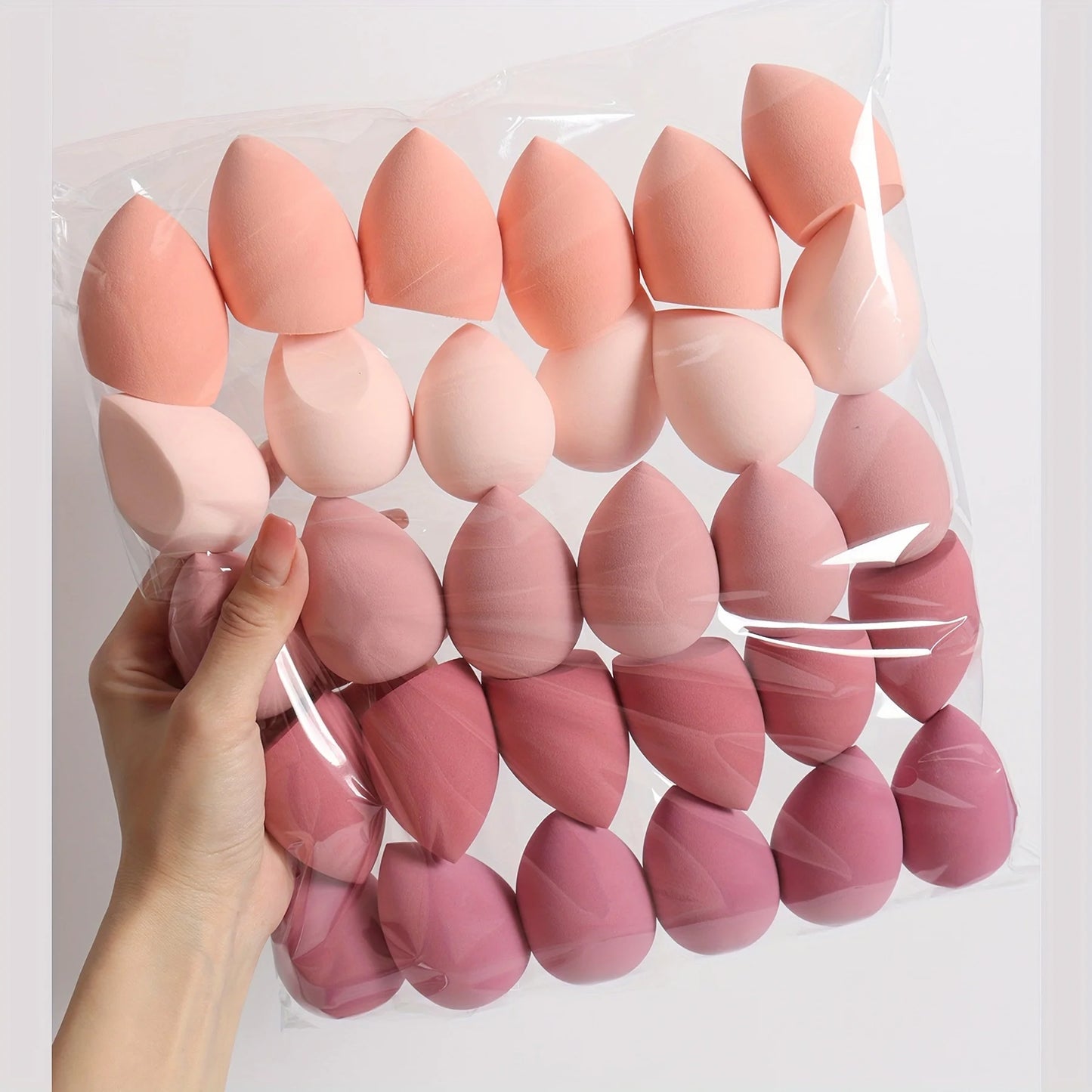 7Piece/18Piece Makeup Sponge Set, Suitable for Liquid BB Cream Powder Application, Makeup Egg Dry Wet Dual-Use Powder Puff