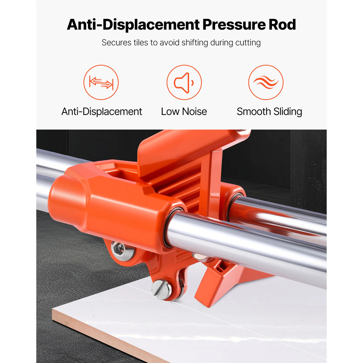 17in Manual Tile Cutter, Double Rail Tungsten Carbide Wheel