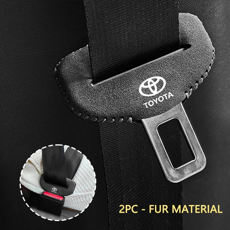 For Toyota Corolla Yaris Aygo Prius Camry Auris Universal Car Seat Belt Buckle Cover Protector Anti-collision Case Leather Wear