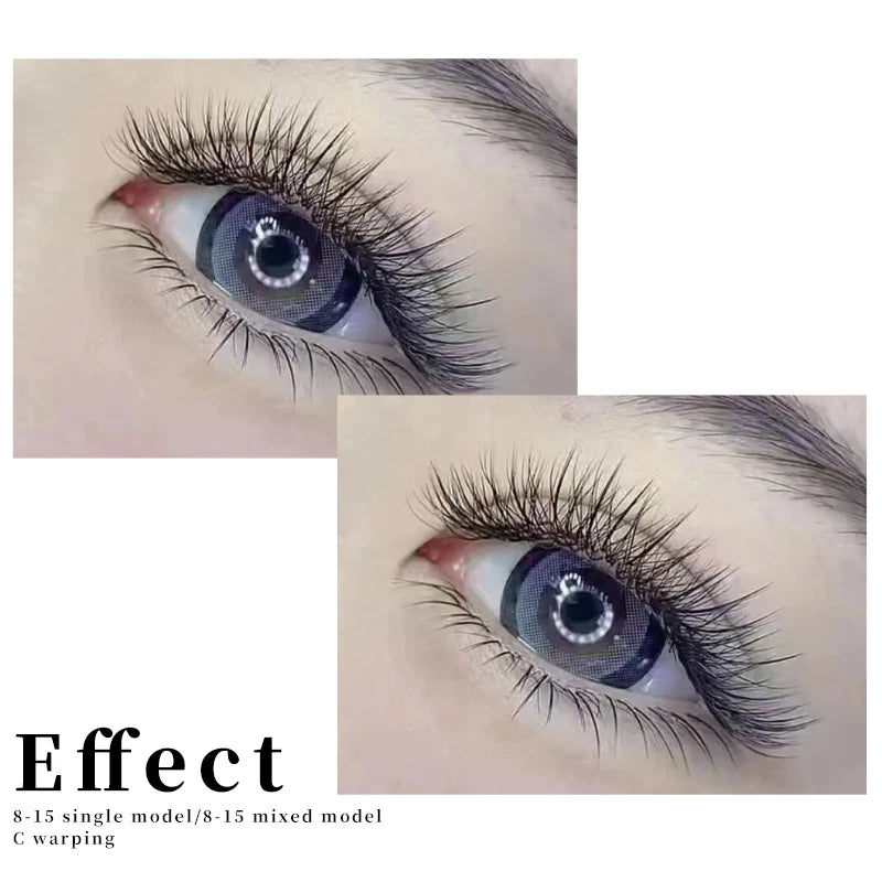 MENGLUKE 3D W Shaped Bloom Automatic Flowering Premade Fans Eyelashes Extensions Natural Soft Light High Idividual Lashes