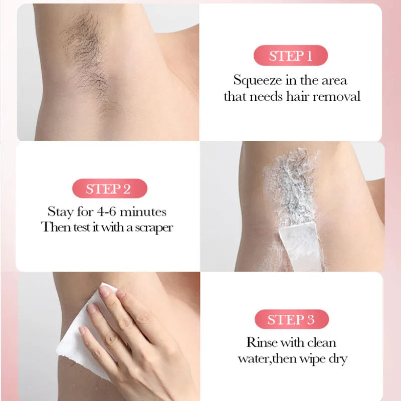 Hair Removal Cream Painless Permanent Inhibitor Depilatory Hair Growth Face Arm Armpit Leg Intimate Area Woman Men Skin Care 75g