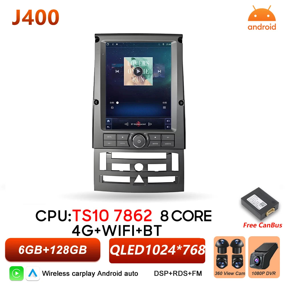 Car Stereo with Apple CarPlay & Android Auto, Compatible with Peugeot 407 (2004-2011)