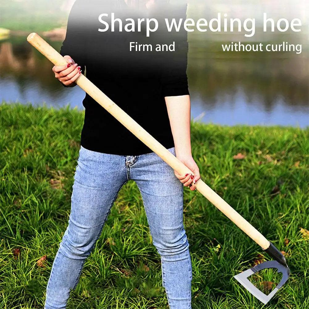 Handheld Hollow Hoe Thickened Manganese Steel Agricultural Weeding Hoe Planting Vegetable Gardening Loosening Soil Weeding Tool