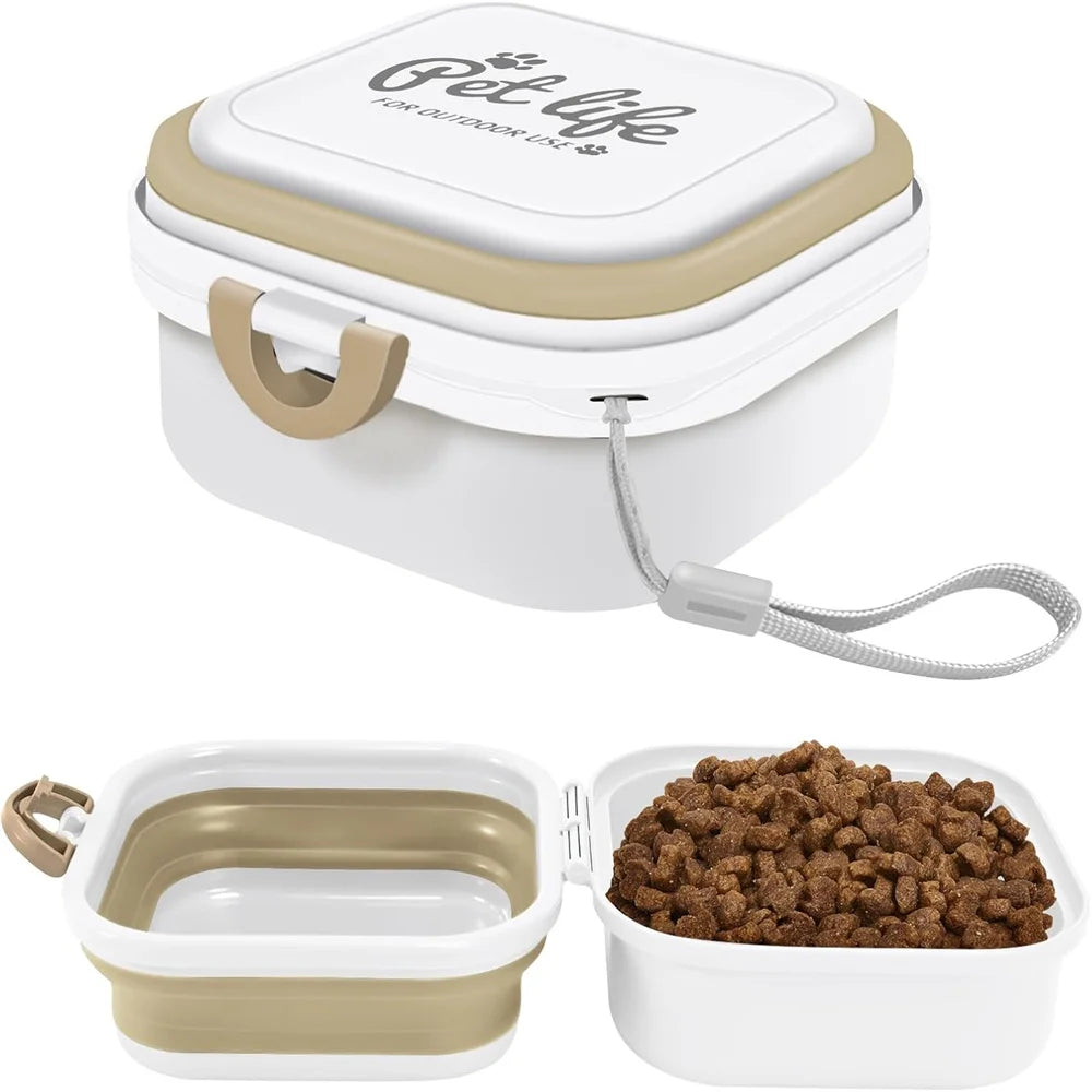 2-in-1 Travel Dog Bowl with Lid - Food & Water Feeder – photo 7