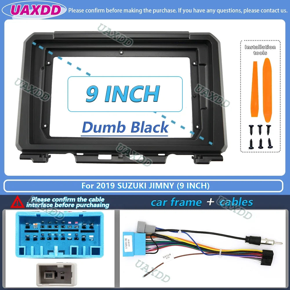 9" Dash Fascia & Wiring Harness Kit for 2019 Suzuki Jimny — Android Stereo Install Frame
