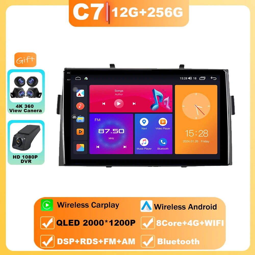 Android Car Stereo for Honda Ridgeline (2006–2014) — Wireless CarPlay, Android Auto, GPS, WiFi, All-in-One