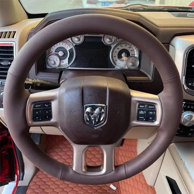Hand-Stitched Leather Steering Wheel Cover - Dodge RAM 1500-5500 2012-2022