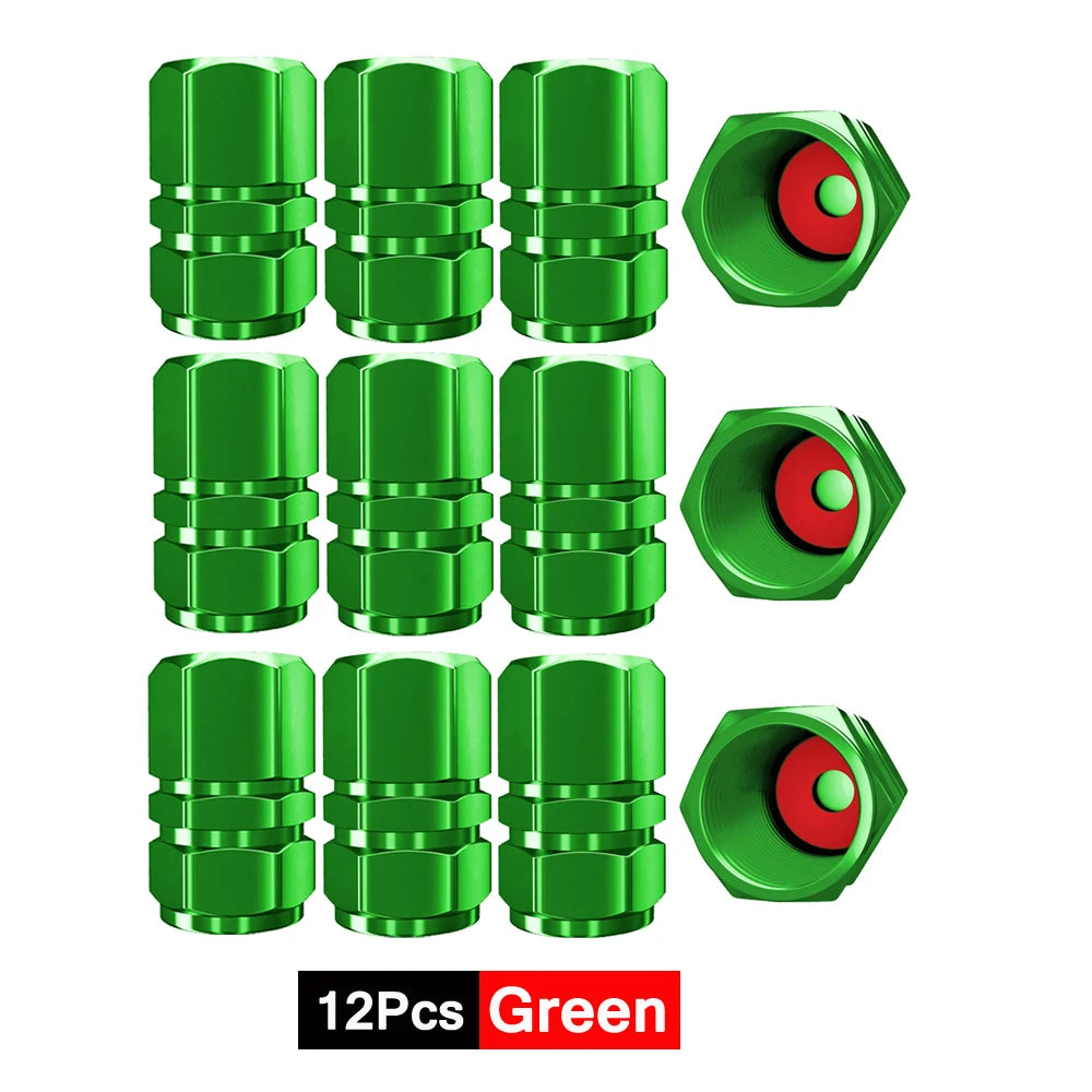 DSYCAR 12Pcs Universal Car Moto Bike Tire Wheel Valve Cap Cover Car Styling for Fiat Audi Ford Bmw Toyota VW Lada Opel Kia