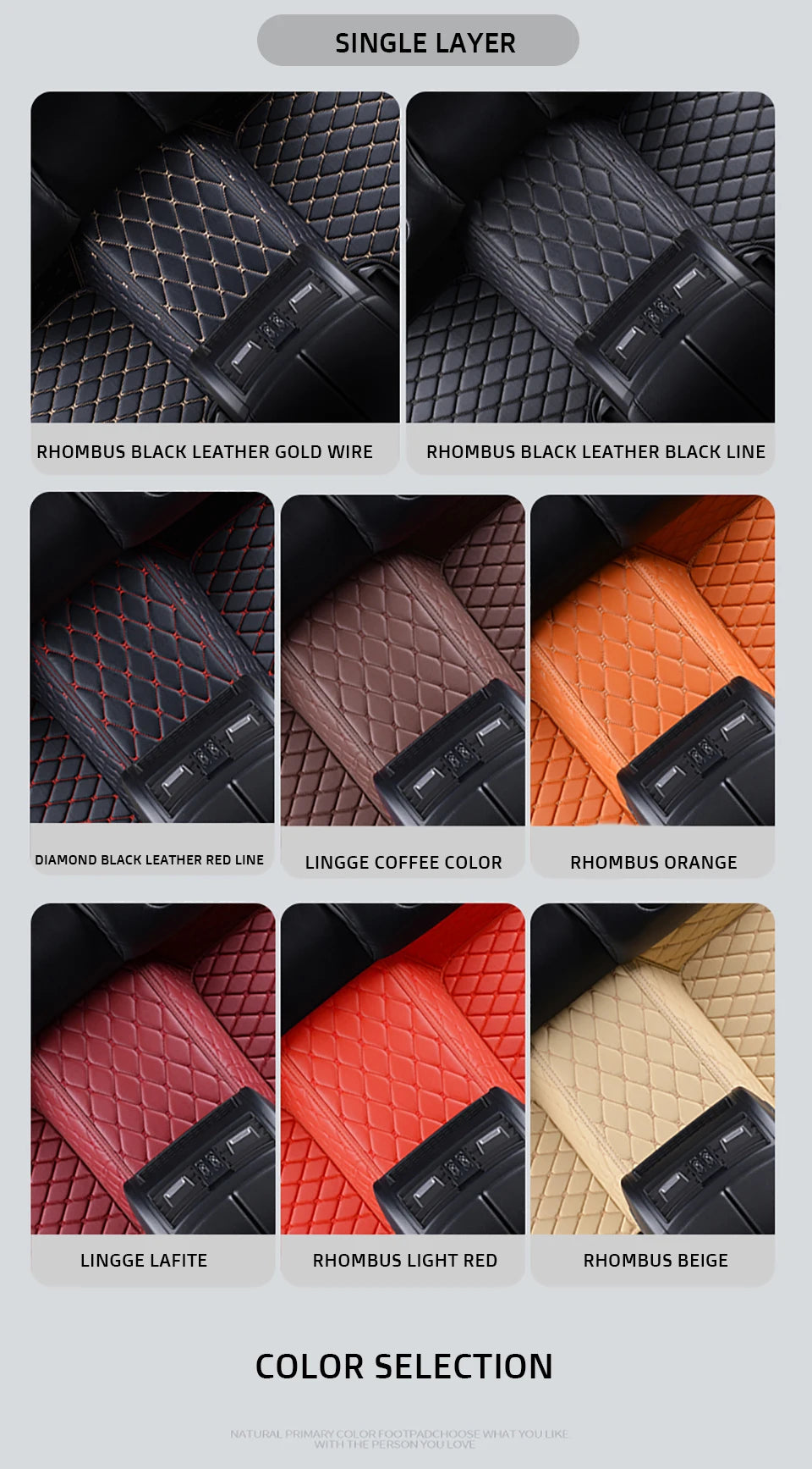 Custom-Fit Leather Car Floor Mats for Ford F-150 2009–2023 (Full Set)