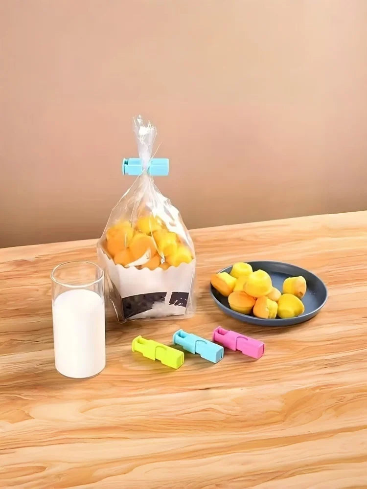 3Pack Food Bag Clips - Chip Clips Food Grade PP Airtight Seal, Non-Slip Reusable for Snacks Flour Bags Kitchen Storage