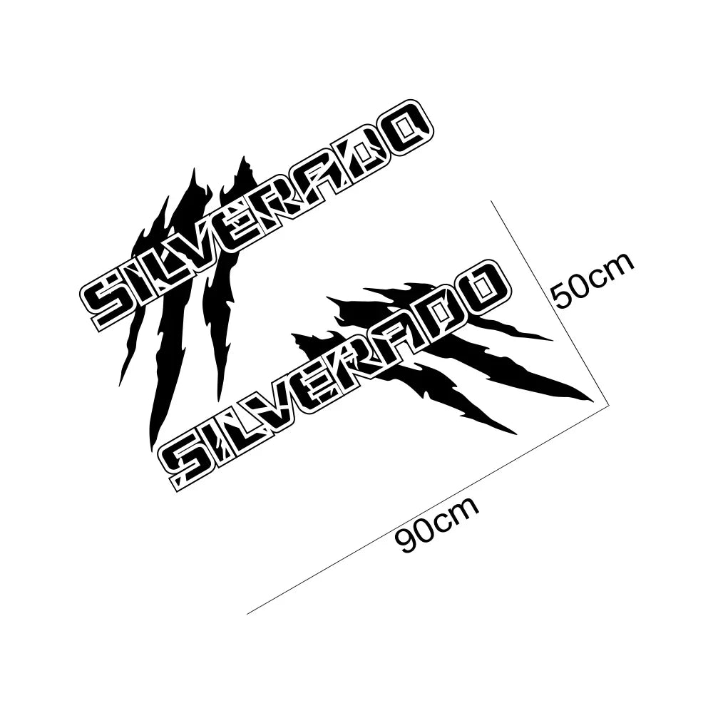 Car Sticker For Chevrolet Silverado 1500 2500 Z71 S10 Pickup Truck Bed Graphics Claw Styling Decor Cover Decal Auto Accessories