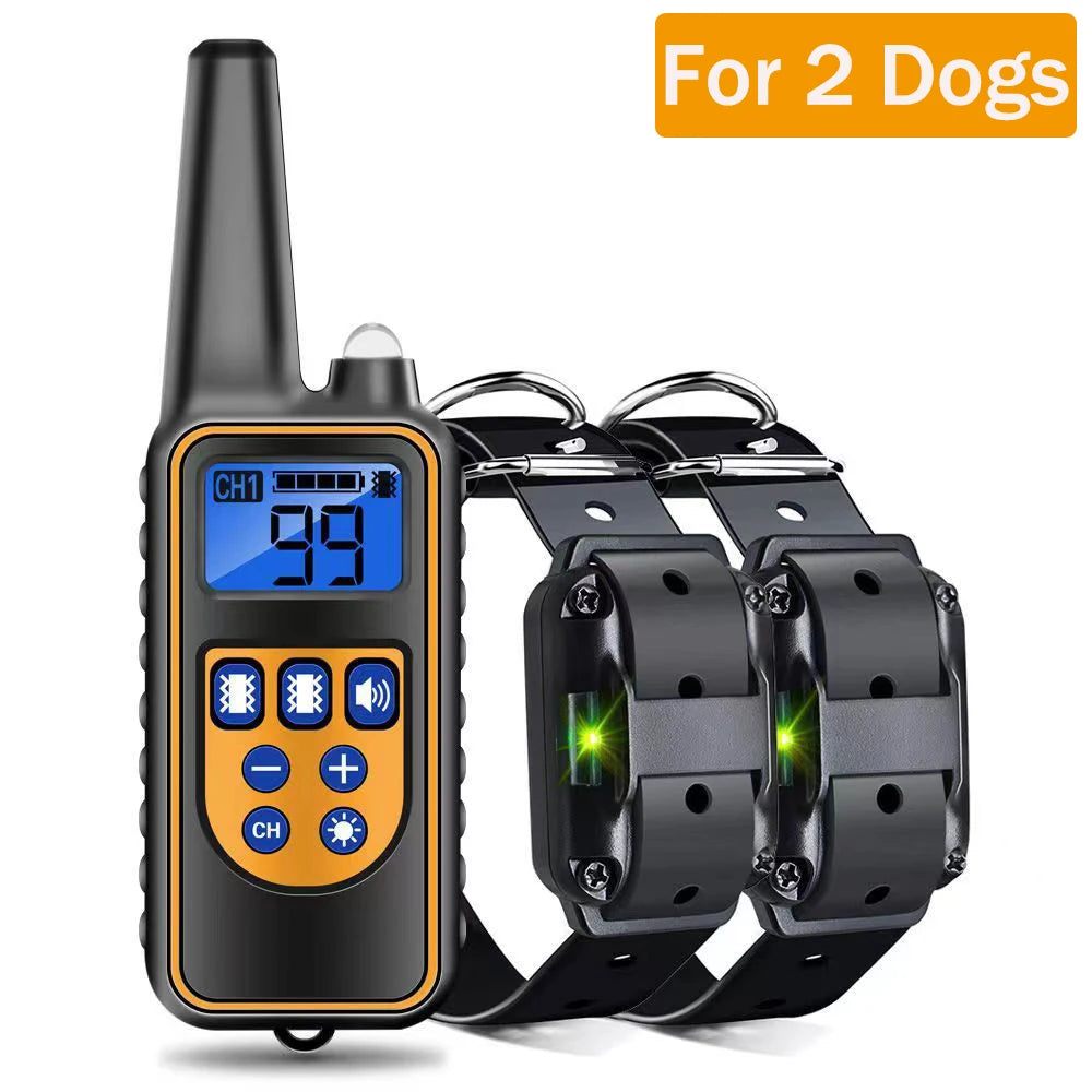 Electric Waterproof Dog Training Collar – Rechargeable Remote Anti-Bark Device | For 1, 2 or 3 Dogs